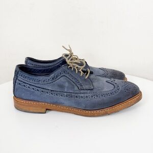 Allen Edmonds Banchory Men’s Shoes 9D Blue Longing Wingtip Leather Brogues.